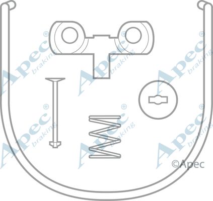 APEC BRAKING Tarvikesarja, jarrukengät KIT864